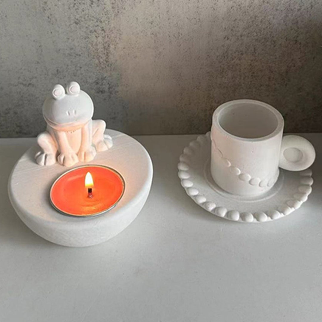 Frog Candlestick Silicone Mold-frog Tealight Candle Holder Mold-tea Cup ...