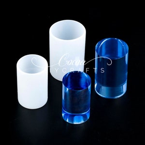 Cylindrical Candle Silicone Mold-Crystal Cylinder Resin Mold-Cylinder Candle Mold-Dried Flower Resin Mold-Round Candle Holder Mold