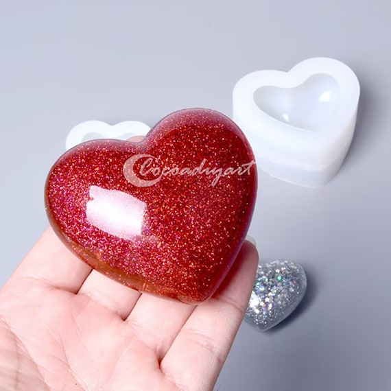 3D Heart Shaped Resin Mold-heart Candle Silicone Mold-romantic