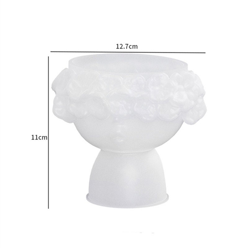 Nordic Girl Candle Jar Silicone Mold-girl Succulent Planter