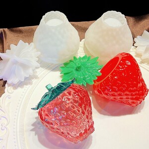 Strawberry Jar Resin Silicone Mold-Strawberry Storage Jar Mold-Strawberry Candle Jar Mold-Strawberry Box Mold-Jewelry Trinket Box Mold