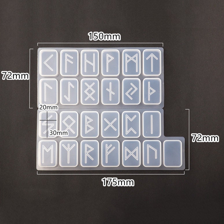 Rune Stone Silicone Mold-viking Rune Resin Mold-viking Runestone Mold ...