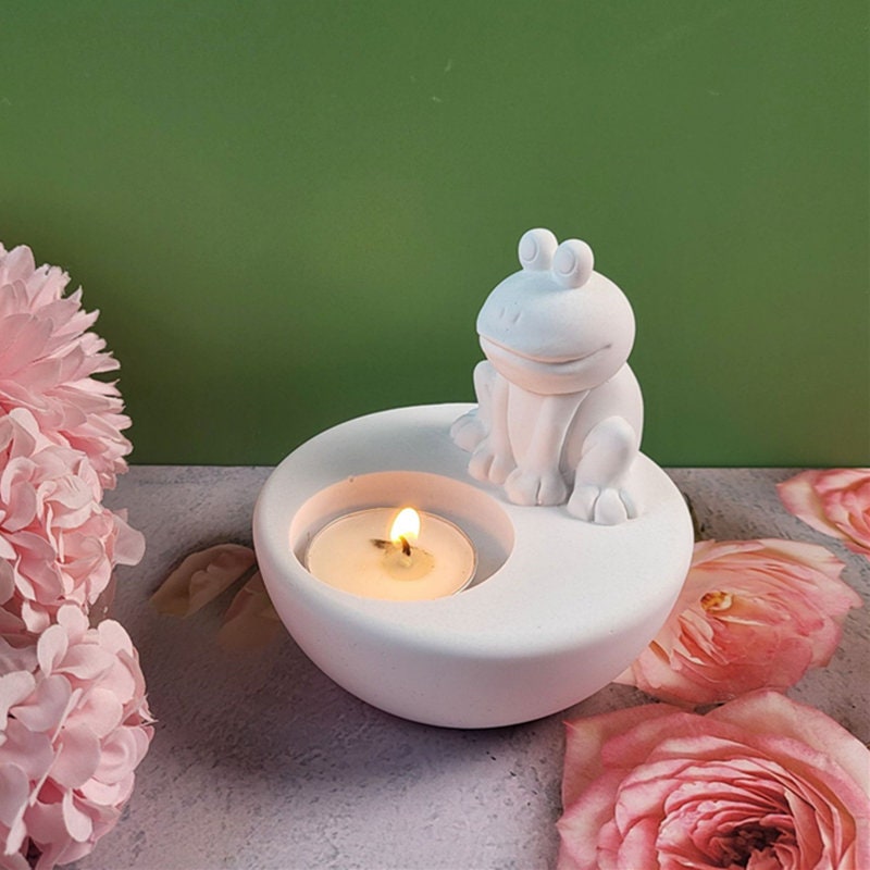 Frog Candlestick Silicone Mold-frog Tealight Candle Holder Mold-tea Cup ...