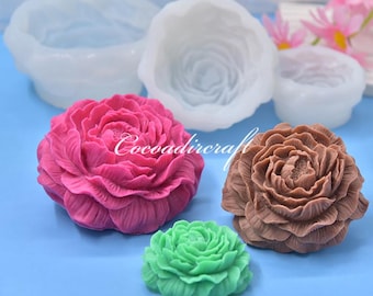 21 Stampini In Silicone Per Torta A Forma Di Peonia - Set Per Decorazioni In Zucchero, Foglie E Petali, Resistente Al Calore - 5