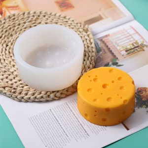 Round Cheese Silicone Mold-Cheese Candle Mold-Round Candle Mold-Cheese Fondant Mold-Chocolate Cake Decor Mold-Aroma Candle Soap Mold