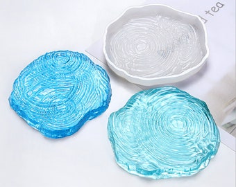 Ripple Coaster Silicone Mold-Water Ripple Coaster Mold-Water Pattern Tray Mold-Irregular Round Coaster Mold-Epoxy Resin Mold-Home Decor Mold