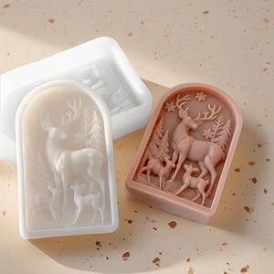 Elk Arch Candle Silicone Mold-Christmas Elk Candle Mold-Embossed Elk Candle Mold-Geometric Arch Soap Mold-DIY Aromatherapy Plaster Mold