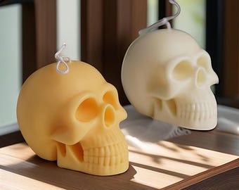 3D Skull Candle Silicone Mold-Skull Head Candle Mold-Halloween Skull Candle Mold-Gothic Skull Resin Mold-DIY Aromatherapy Plaster Mold