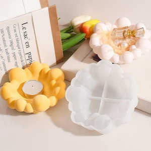 Cloud Tray Silicone Mold-Bubble Trinket Dish Resin Mold-Irregular Storage Tray Mold-Concrete Candle Holder Mold-Jesmonite Plaster Decor Mold