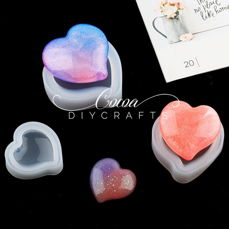 Heart Silicone Mold - Love Heart Soap Mold - Love Heart Soap Mold  Aromatherapy Silicone Mold, Heart Shape Soap Mold for DIY Resin Crafts,  Epoxy Resin