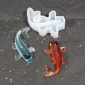 Cute Koi Fish Silicone Mold-Lucky Koi Fish Mold-Koi Fish Resin Mold-Koi Keychain Mold-Fish Jewelry Making Mold-Epoxy Resin Art Mold