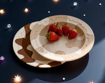 Fruit Plate Silicone Mold-Round Trinket Tray Resin Mold-Concrete Candle Base Mold-Aromatherapy Plaster Mold