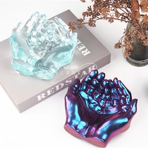 Hands Shape Tray Silicone Mold-Hand Bowl Resin Mold-Hands Plant Pot Concrete Mold-Jewelry Holder Mold-Both Hands Dish Mold-Soap Holder Mold