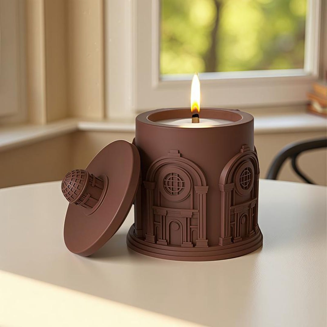 European Jar Silicone Mold-church Storage Box Resin Mold-candle