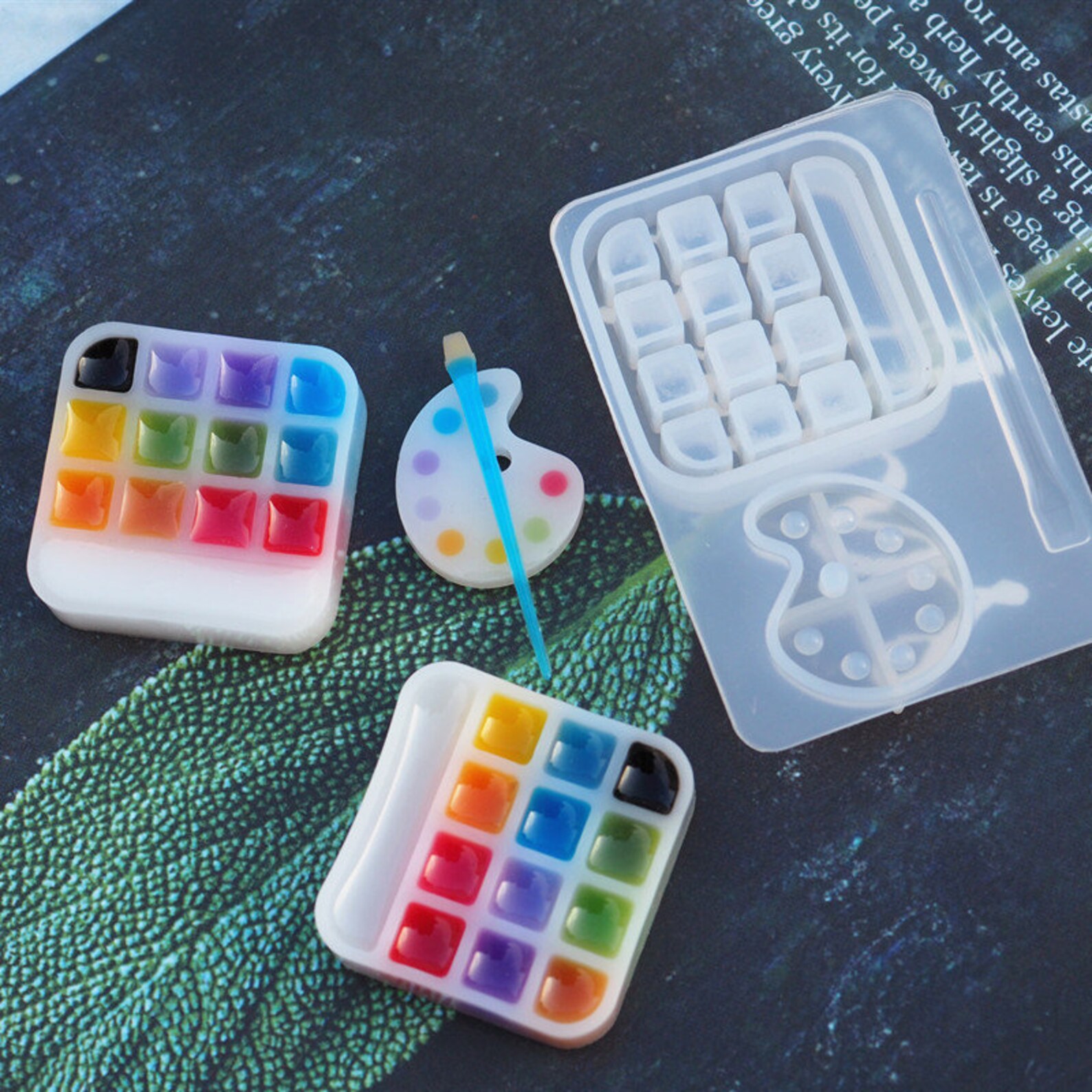 Paint Tray Resin MoldPaint Palette Silicone MoldPainting Etsy