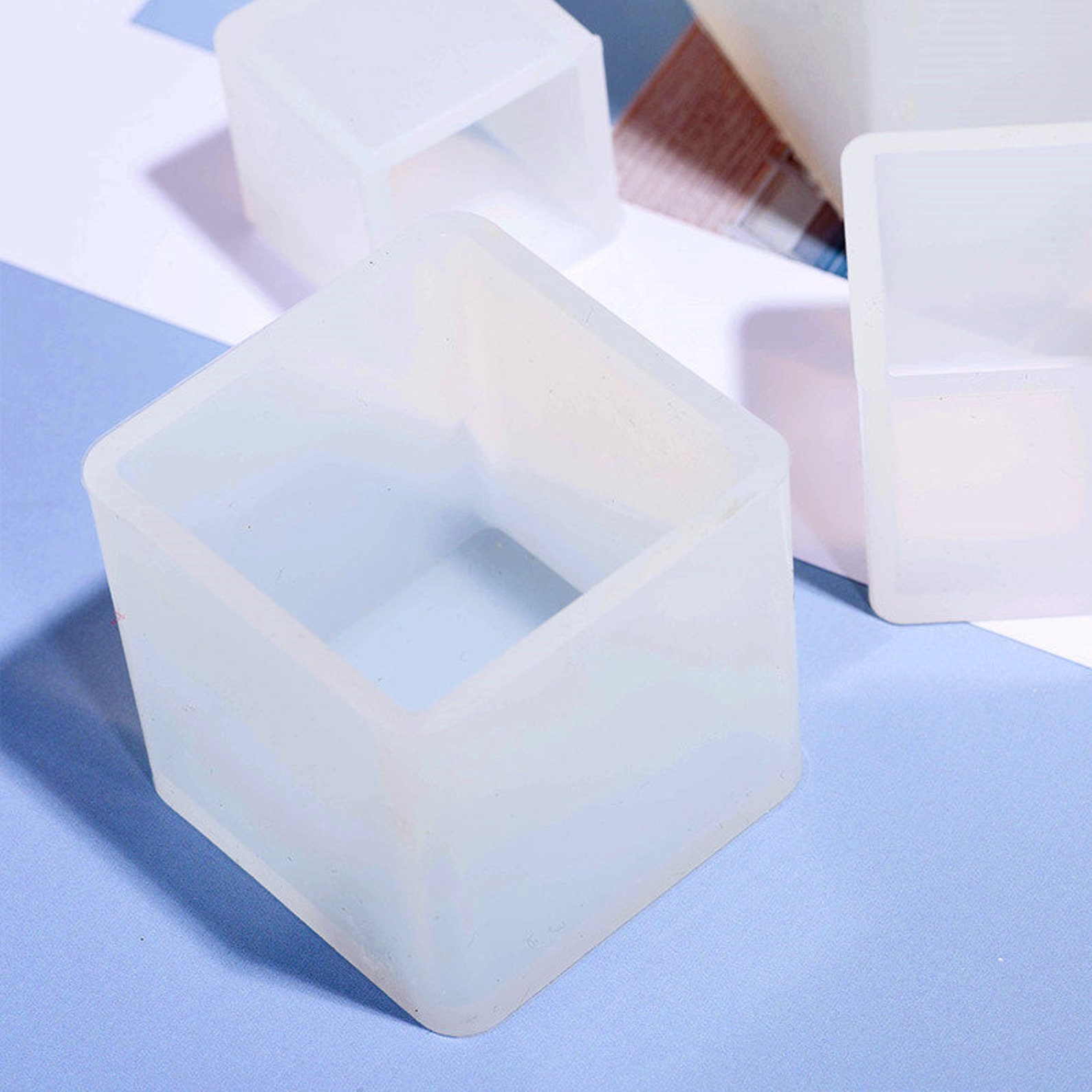 Square Cube Resin MoldSquare Silicone MoldSquare Candle Etsy