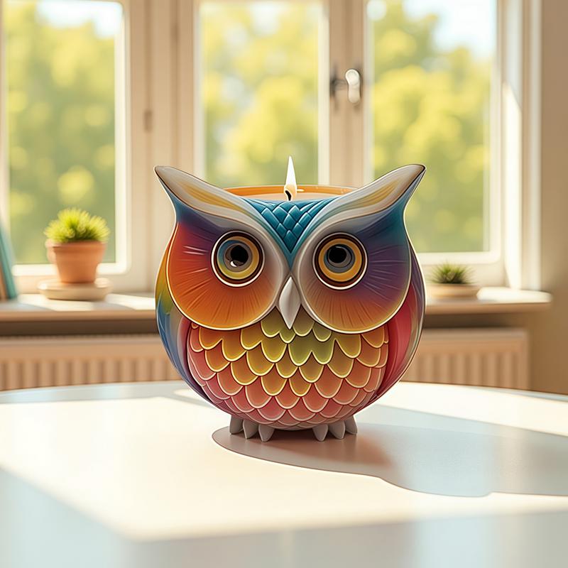 Small Owl Vase Silicone Mold-Owl Pen Holder Resin Mold-Succulent Planter Mold-Concrete Candle Vessel