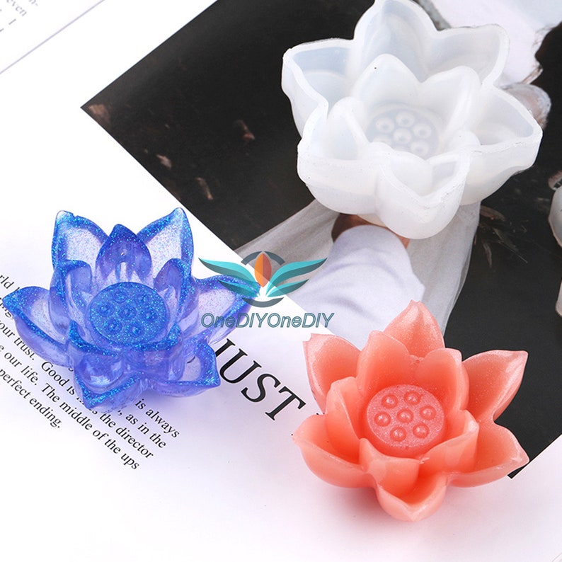 3D Stereo Lotus Silicone MoldLotus Flower MoldResin Casting Etsy