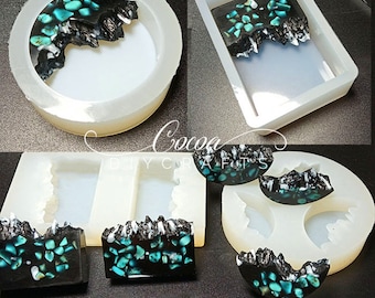 Variety of Mountain Molds-Mountain Peak Resin Mold-Mountain Necklace Mold-Jewelry Charm Mold-Micro Landscape Mold-Epoxy Resin Art Mold