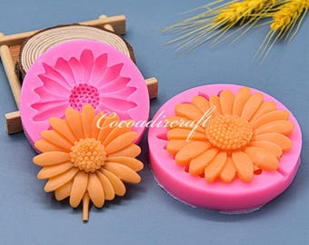 Daisy Fondant Silicone Mold-Daisy Flower Resin Mold-Flower Jewelry Making Mold-Flower Chocolate Cake Decor Mold-Epoxy Resin Art Mold