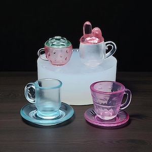 Miniature Cup Silicone Mold-Miniature Tea Cup Resin Mold-Dollhouse Coffee Cup Mold-Strawberry Cup Mold-Food Play Mold-Epoxy Resin Art Mold