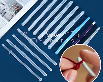10pcs Crochet Hook Silicone Mold-Crochet Hook Resin Mold-Knitting Tools Resin Mold-Epoxy Resin Art Mold-Gift for Woman