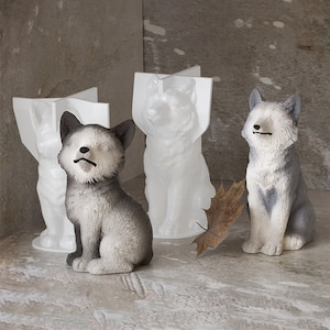 2 Styles Fox Silicone Mold-Cute Fox Resin Mold-Fox Keychain Pendant Mold-Animal Fox Candle Mold-Aromatherapy Plaster Mold-Home Decor Mold