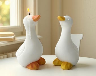 Little Duck Candle Silicone Mold-Standing Duck Candle Mold-Animal Duck Candle Mold-Concrete Cement Statue Mold-DIY Aromatherapy Plaster Mold