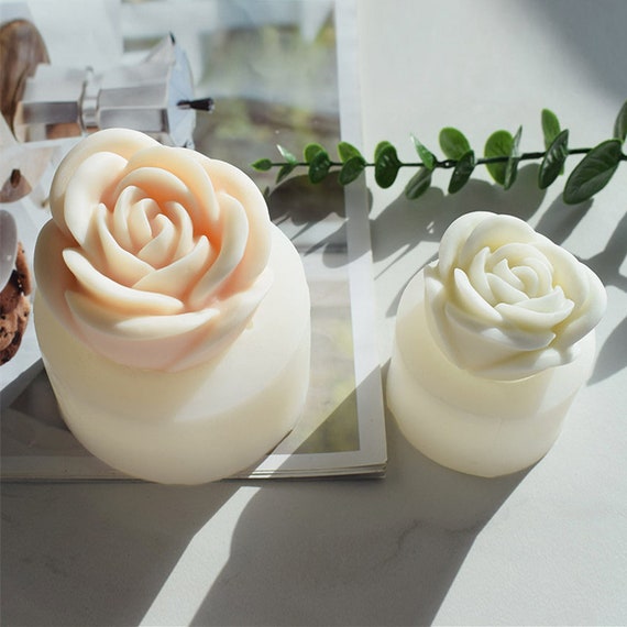 Flower Rose Candle Silicone Mold-3d Rose Candle Mold-rose Soap 