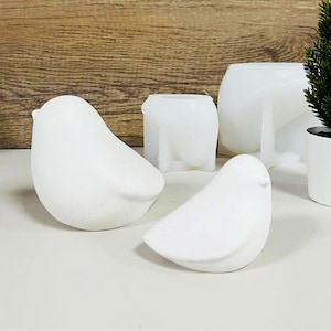 Moule en silicone pour oiseaux d&#39;Europe - Moule à bougies pour oiseaux mignons - Moule à savon pour oiseaux pour animaux - Moule pour oiseaux en béton et ciment - Moule à coulée en plâtre Raysin