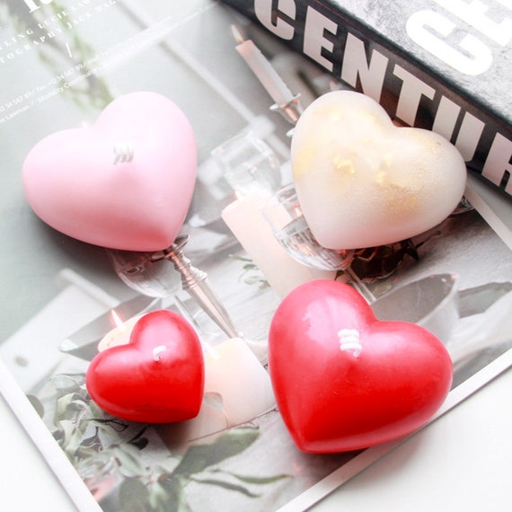 Heart Shaped Scented Candles Mould Food Level Silicone