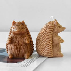 3D Hedgehog Candle Silicone Mold-Standing Hedgehog Mold-Animal Hedgehog Mold-Hedgehog Statue Mold-Handmade Soap Mold-Jesmonite Plaster Mold