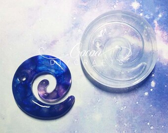 Geometric Spiral Pendant Mold-Spiral Pendant Resin Mold-Shaped Spiral Necklace Mold-Jewelry Pendant Craft Mold-Epoxy Resin Art Mold