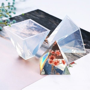 50mm Pyramid Silicone Mold-Orgonite Pyramid Resin Mold-Crystal Pyramid Mold-DIY Dried Flower Pyramid Mold-Epoxy Resin Art Mold