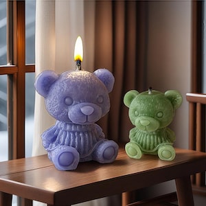 Cartoon Bear Silicone Mold-Cute Skirt Bear Resin Mold-Teddy Bear Candle Mold-Animal Keychain Pendant Mold-DIY Aromatherapy Plaster Mold