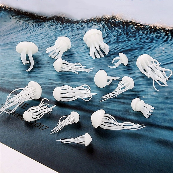 3D Jellyfish Resin Filling Materials-Jellyfish Model for Silicone Resin Filler-Resin Jewelry Making Supplies-DIY Micro Landscape Decor