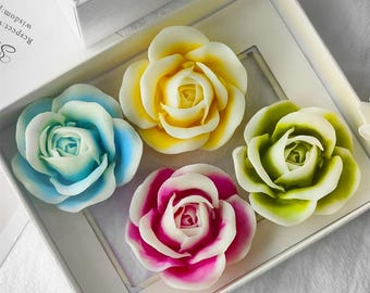 3D Rose Flower Silicone Mold-Valentine Rose Candle Mold-Flower Blossom Candle Mold-Aesthetic Candle Resin Mold-Aromatherapy Plaster Art Mold