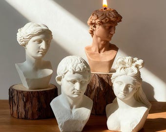 Venus Bust Candle Silicone Mold-David Statue Candle Mold-Greek Sculpture Candle Mold-Portrait Candle Mold-DIY Aromatherapy Plaster Mold