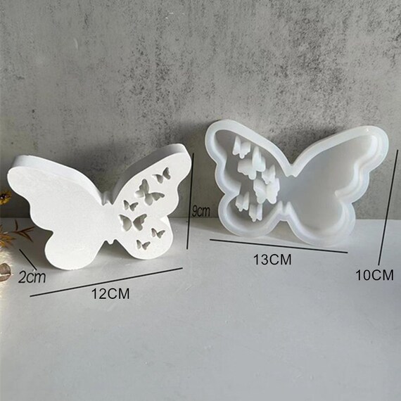 2PCS Buttefly Candle Mold, 3D Flowe Buttefly Esin Molds