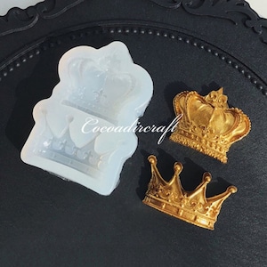 Miniature Crown Silicone Mold-King Queen Crown Resin Mold-Crown Jewelry Making Mold-Crown Polymer Clay Mold-Epoxy Resin Art Mold