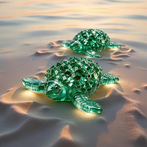Crystal Turtle Silicone Mold-Diamond Turtle Resin Mold-Animal Keychain Pendant Mold-Ocean Themed Decor Mold