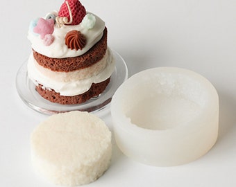 Fluffy Cake Candle Mold-Round Candle Silicone Mold-Chocolate Cake Decor Mold-DIY Baking Mold-Food Grade Mold-Aroma Candle Soap Mold