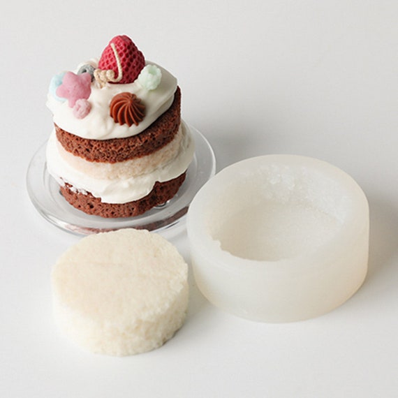 Fluffy Cake Candle Mold-Round Candle Silicone Mold-Chocolate Cake Decor Mold-DIY Baking Mold-Food Grade Mold-Aroma Candle Soap Mold