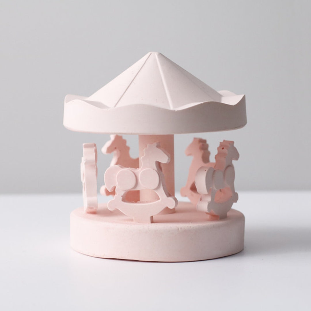 3D Carousel Silicone Moldcute Carousel Resin Moldcarousel Night Light Moldtable Decoration