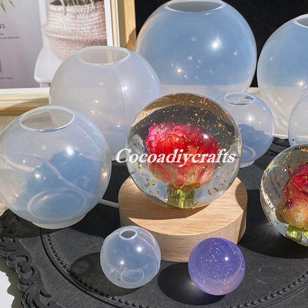 20mm 100mm Sphere Silicone Mold-3D Sphere Resin Mold-Crystal Sphere Lamp Mold-Sphere Pendant Resin Mold-DIY Aromatherapy Candle Soap Mold