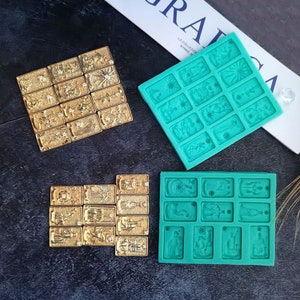 Miniature Tarot Cards Silicone Mold-Tarot Card Resin Mold-Tarot Card Earrings Necklace Mold-Tarot Chocolate Cake Decor Mold-Epoxy Resin Mold