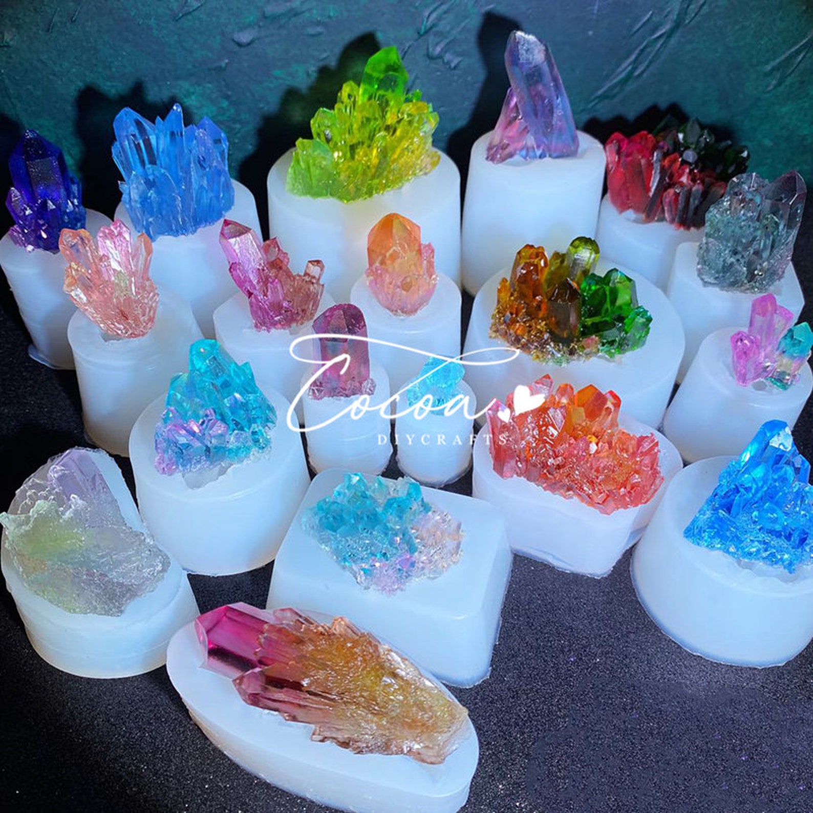 Natural Crystal Cluster MoldCrystal Cluster Resin Etsy