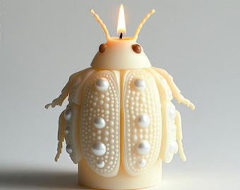 Stampo in silicone per candele a forma di scarabeo 3D, stampo per candele a forma di scarabeo animale, stampo per candele a forma di statua di insetto, stampo per sapone fatto a mano, stampo in gesso per aromaterapia fai da te