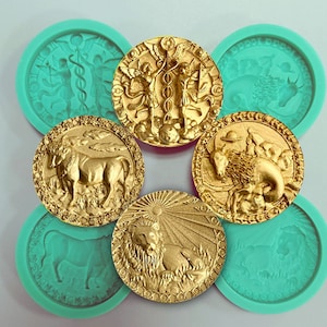 Forma silikonowa do zestawu znaków zodiaku - Forma żywiczna do znaku zodiaku - Forma naszyjnika ze znakiem zodiaku - Forma dekoracyjna do ciasta czekoladowego ze znakiem zodiaku - Forma gipsowa do aromaterapii DIY