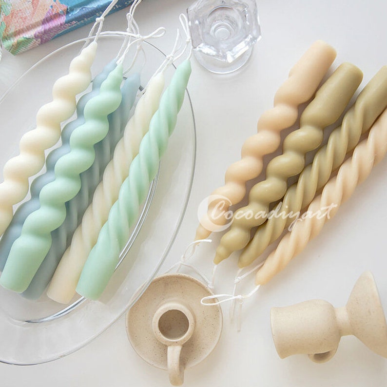 Spiral Taper Candle Moldtwist Candle Moldpillar Candle Etsy
